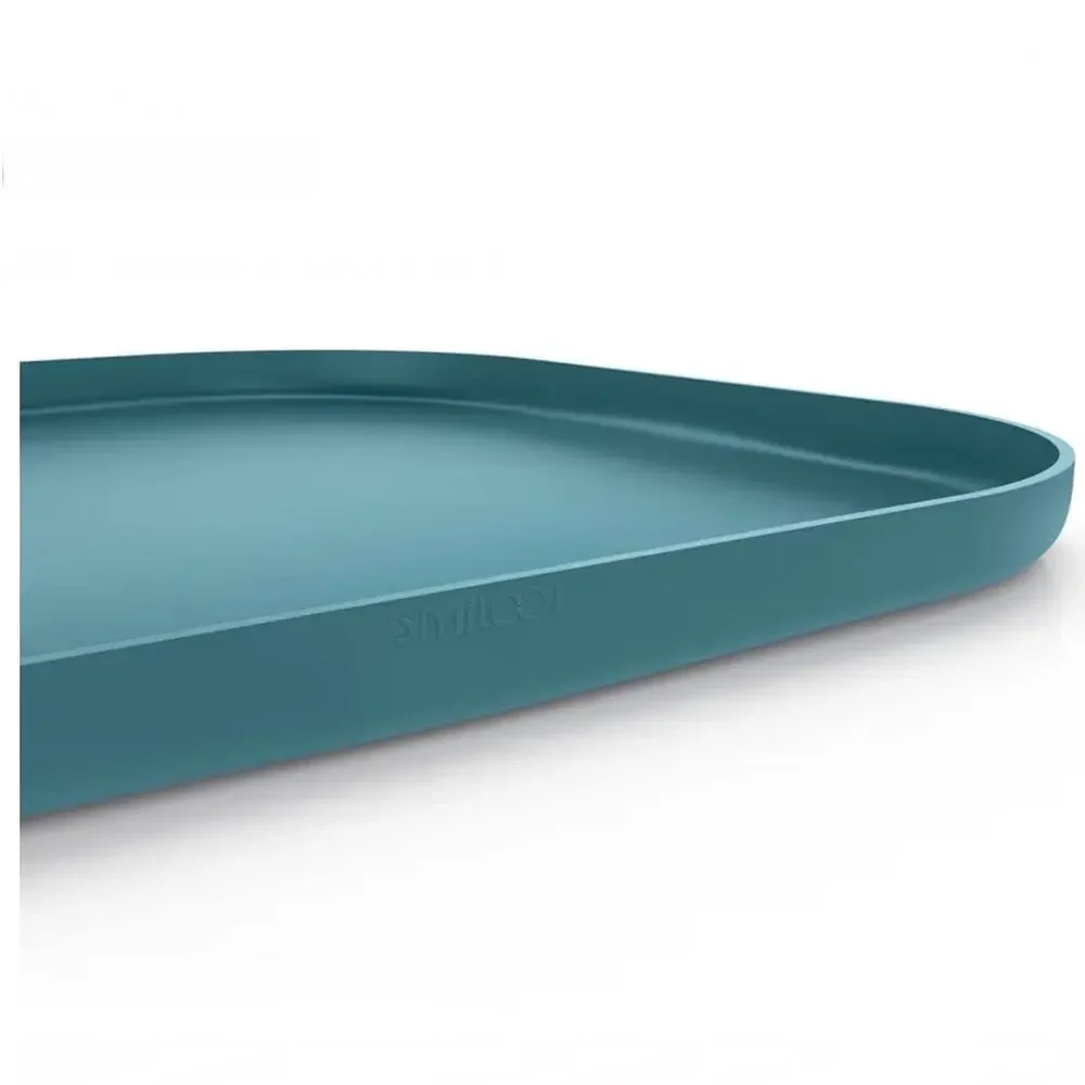 Smilool Silicone Pet Feeding Mat with Raised Edge for Food and Water (C102)